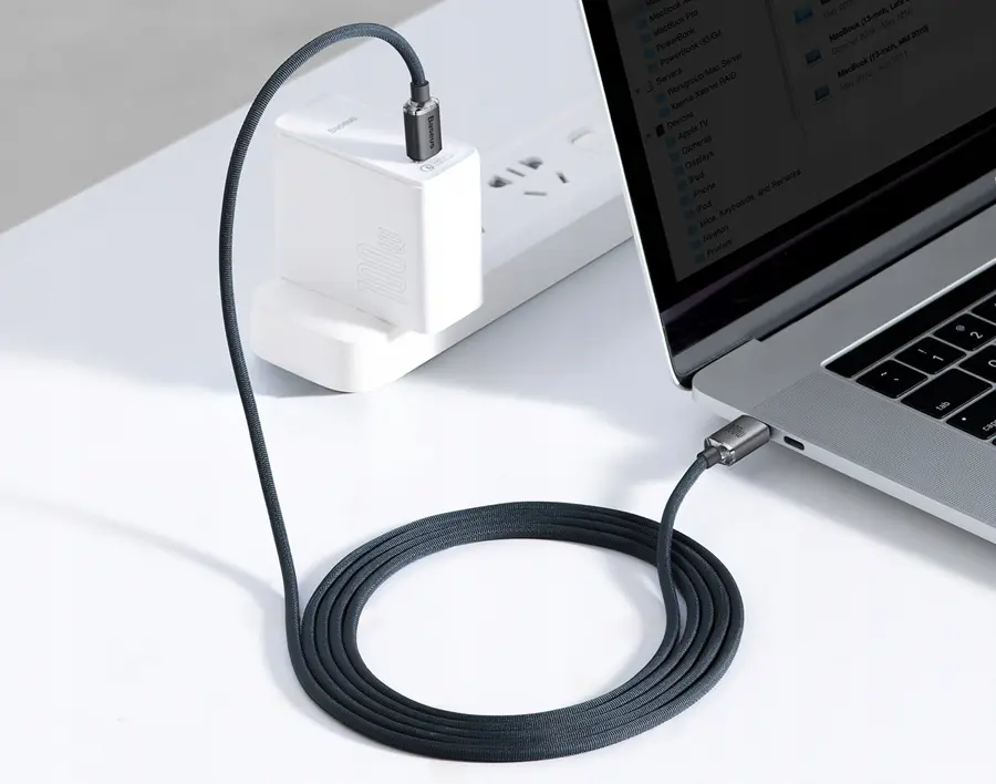 Kabel USB-C Power Delivery Quick Charge 3.0 100 W 1,2 m Baseus Crystal Shine CAJY000601 czarny